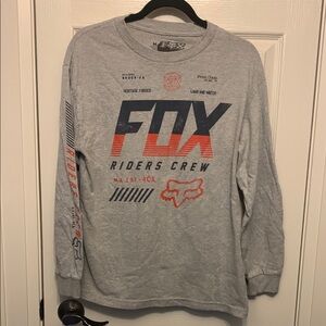 FOX Riders Crew Gray Long Sleeve Shirt